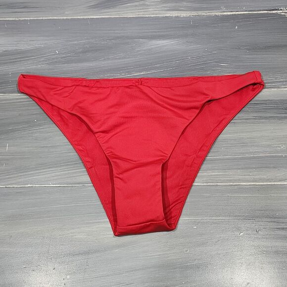 Andie Swim The Cheeky Bottom Bikini Cherry Red Size Small Style AB303 - Picture 1 of 7